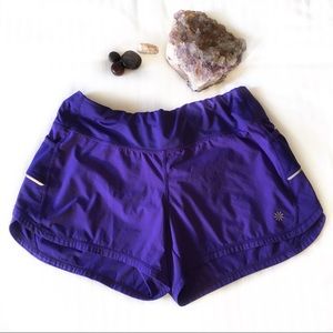 Athleta purple running shorts size M